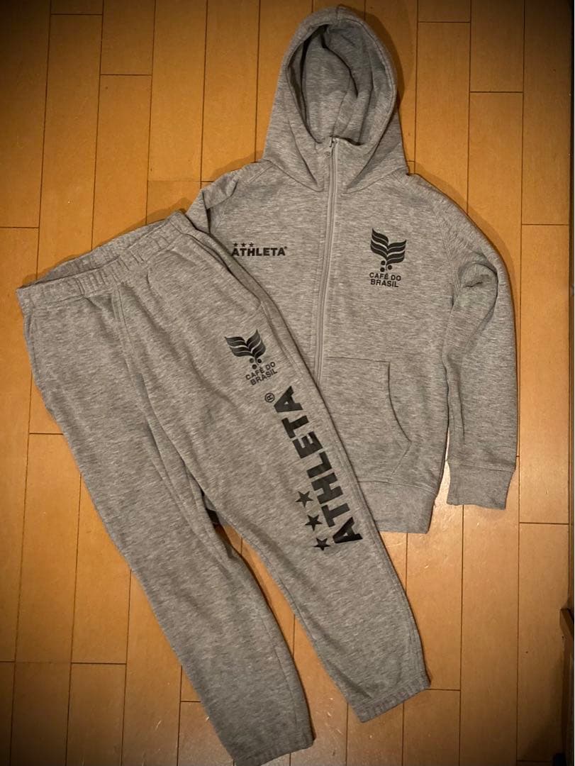 アスレタATHLETA 130子供用　裏起毛セットアップ上下　サッカーフットサル
