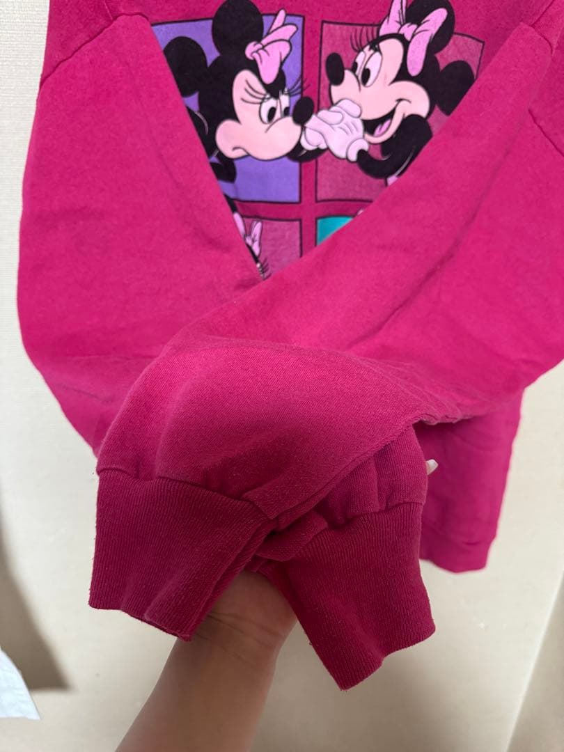 80s 90s Disney ミニー プリントトレーナー ピンク