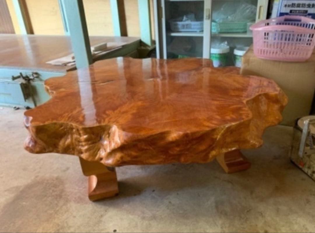 自然木座卓　コーヒーテーブル　天然木