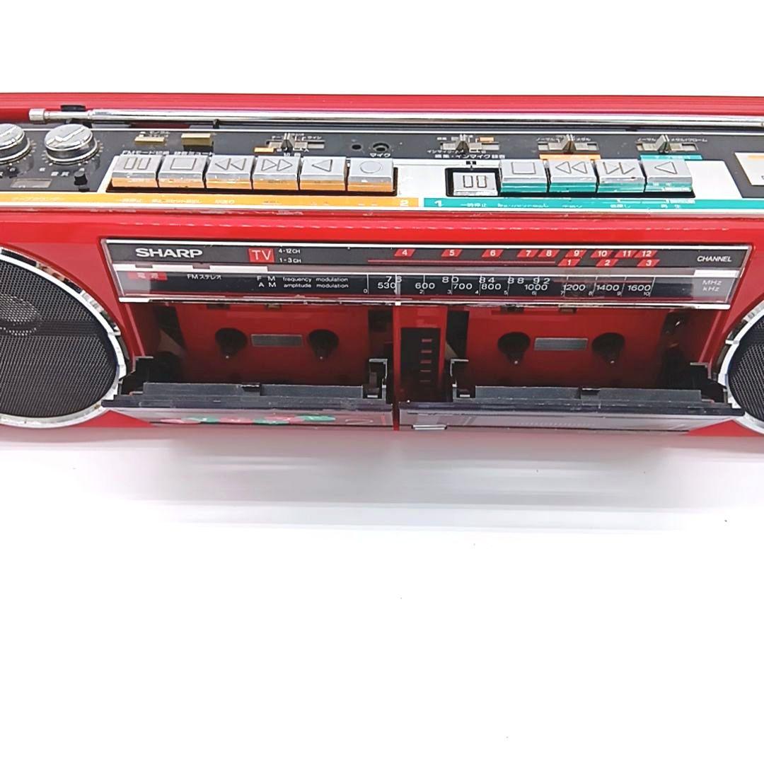SHARP ラジカセ シャープ 昭和レトロ ダブルカセット QT-77MK2