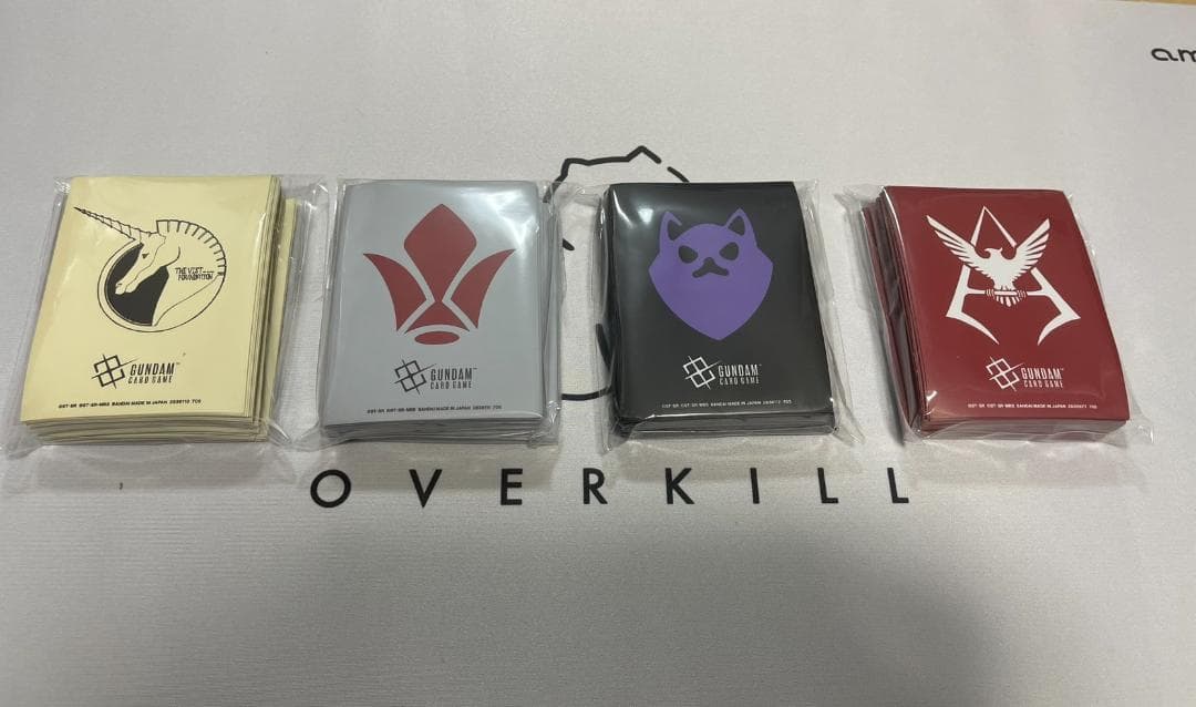 ガンダムカードゲーム オフィシャルマットスリーブEX プレミアムバンダイ4種