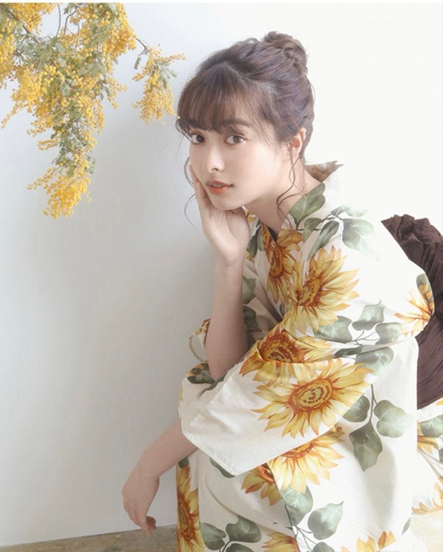 夏色　ひまわり　浴衣　6点セット　新品未使用　向日葵しらべ