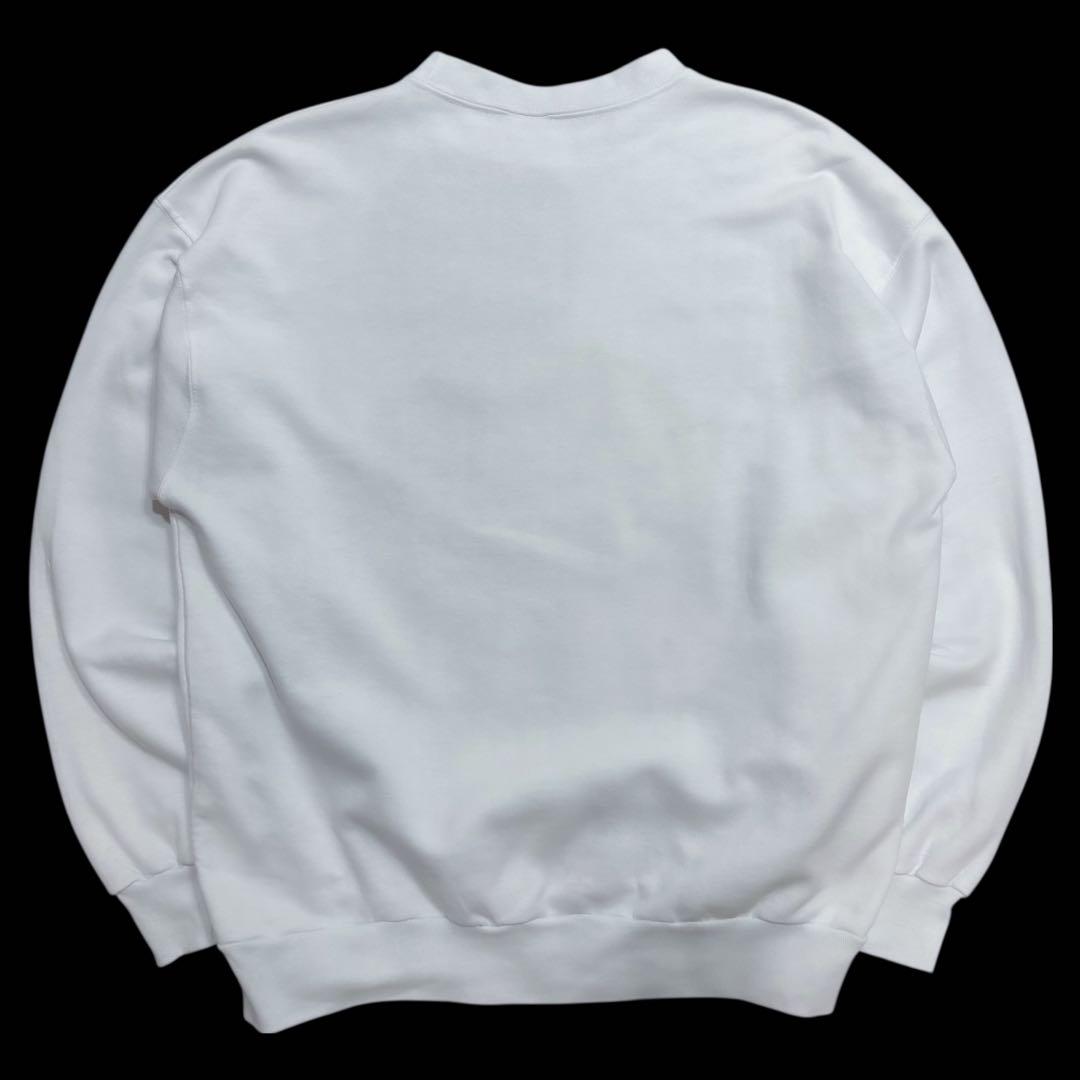 レア 90s Disney ミッキー ビッグプリントスウェット 白XL USA製