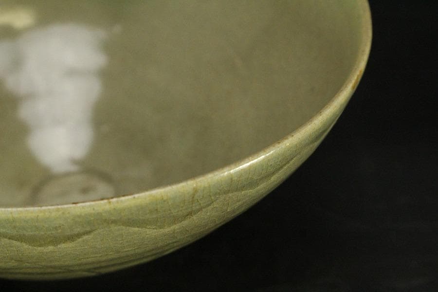 高麗 青磁 蓮弁紋 碗 茶道具(ZE556)