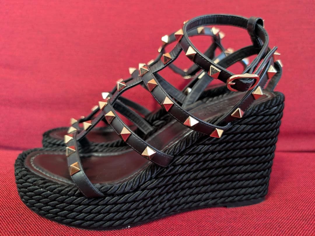 VALENTINO GARAVANI ヴァレンティウェッジソール サンダル 37