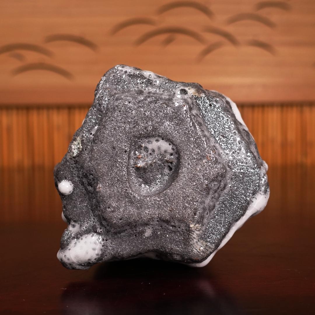 市川透 秀逸作 黒揚ぐい呑 酒呑 共箱