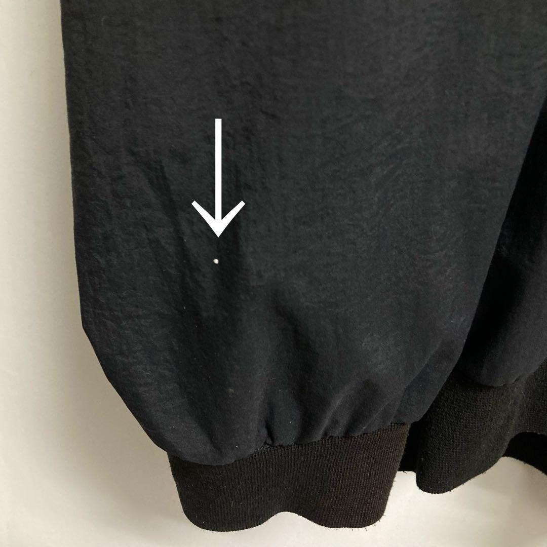 NIKE 刺繍ソロスウッシュロゴ ヘンリーネック ナイロンジャケット 黒 XL