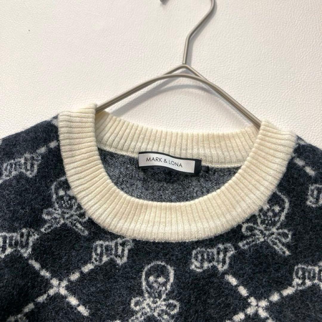 【MI】マークアンドロナ スカルジャガード ニットセーター ゴルフウェア
