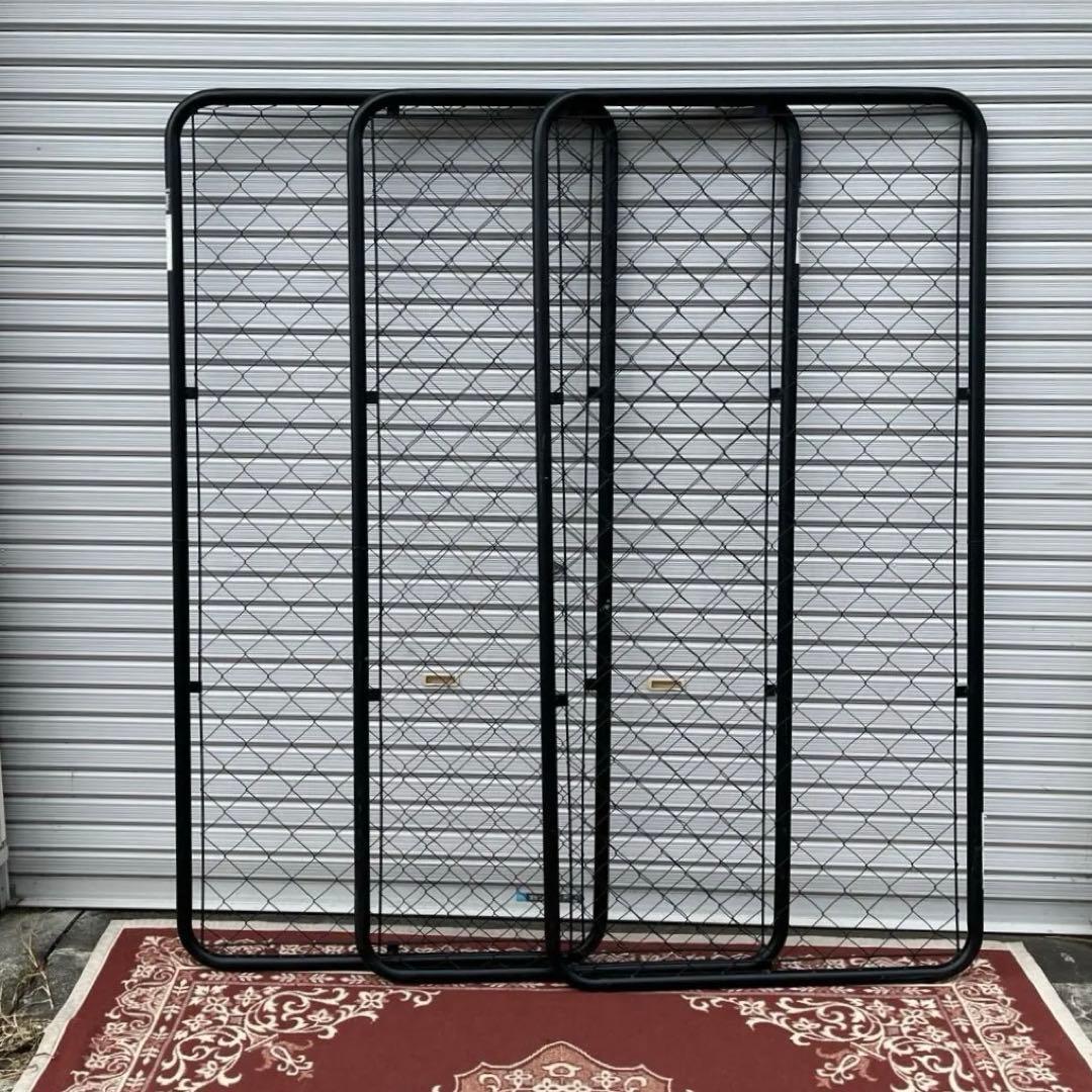 アメリカンフェンス 3枚◾️黒ブラック180cm x 90cm ガレージインテリア