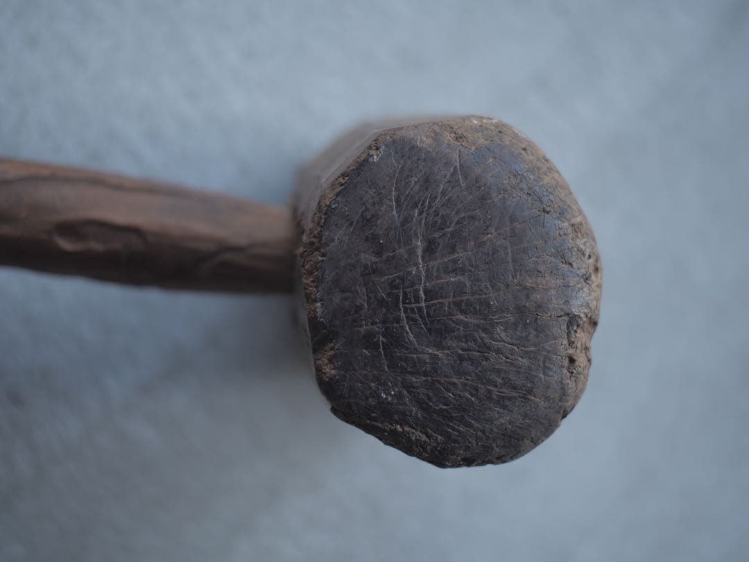 ナラ　木槌　ハンマー　民藝　アート　古家具　古道具　アンティーク　昭和レトロ