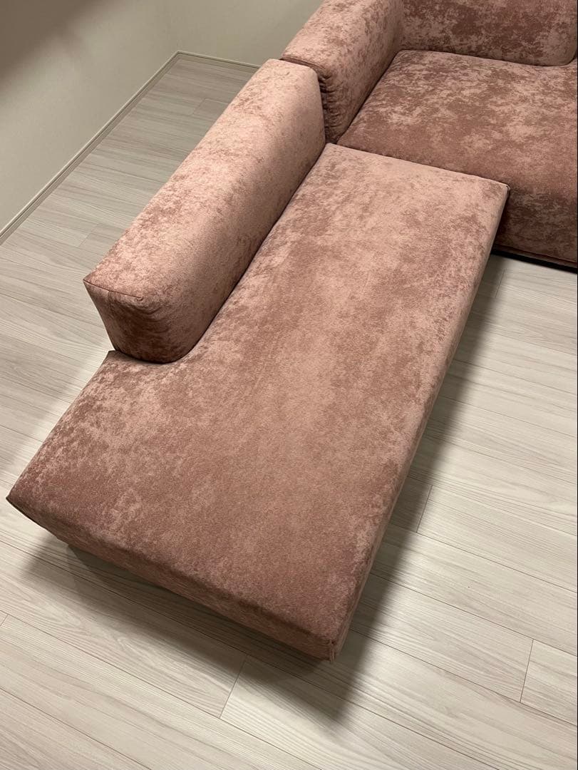 Francfranc メーネ ピンク ソファR カウチR ②