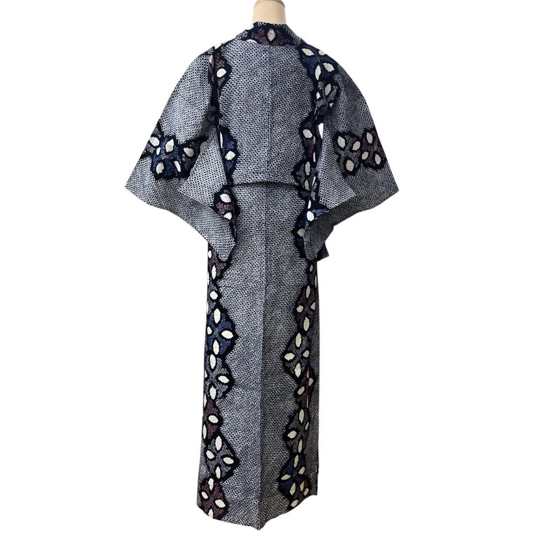 ◎mk-0091　有松鳴海　絞り浴衣　有松絞り　ゆかた　ｋ-7-25