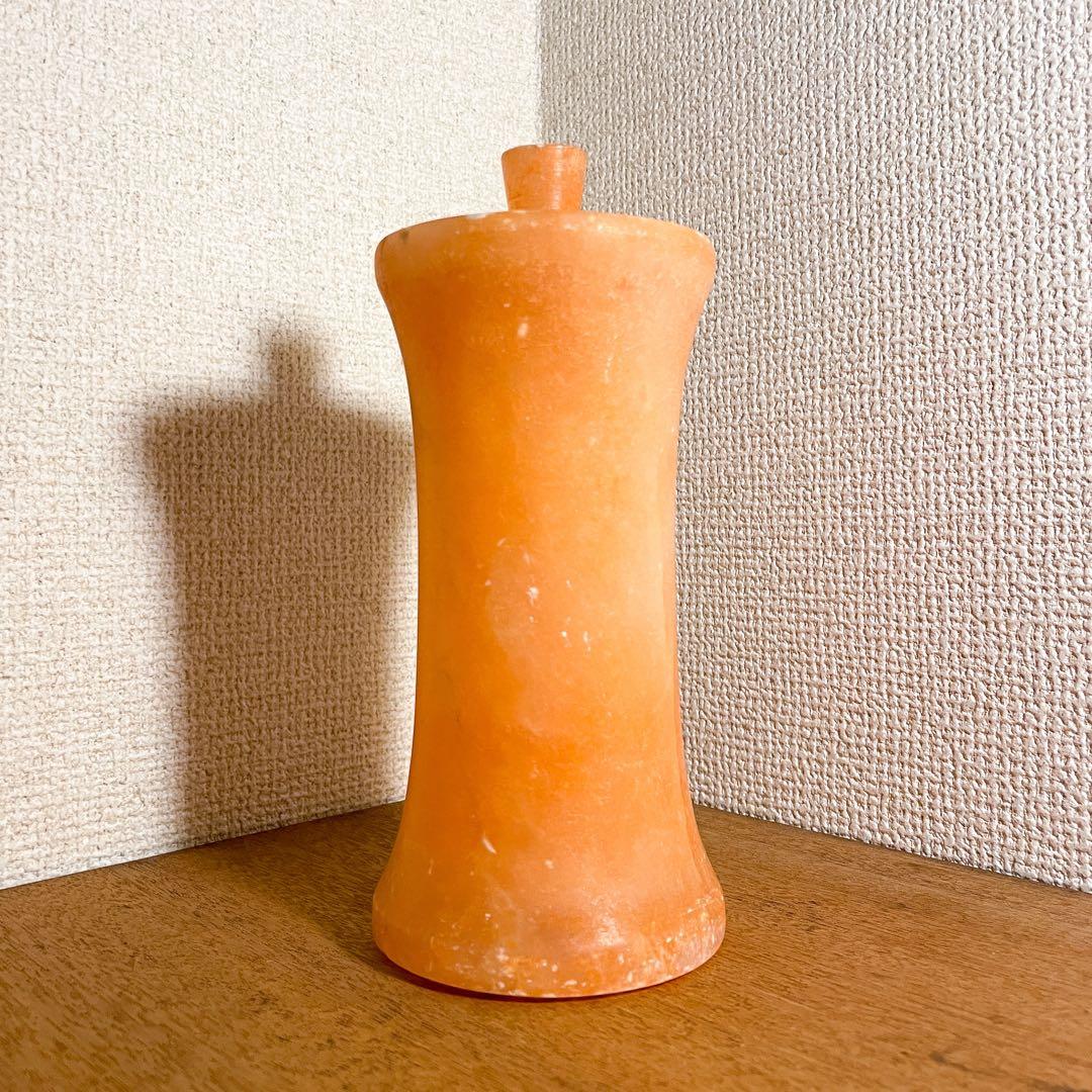 【19世紀後半】スペイン製アルバスター容器 オレンジ 半透明
