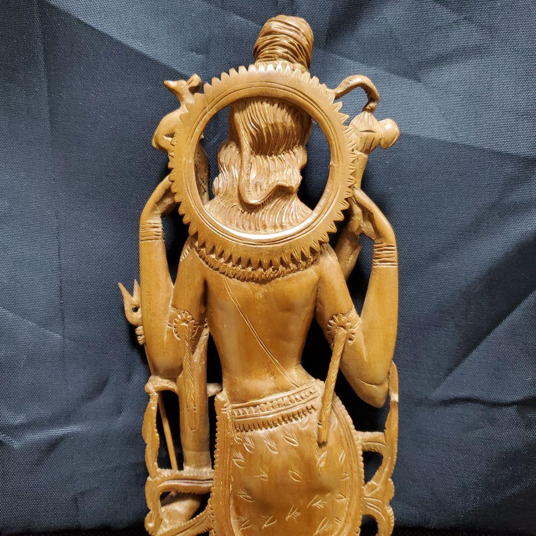 シヴァ神 インド神 木彫刻 仏像 観音 釈迦 仏様 如来 骨董品 仏教 宗教