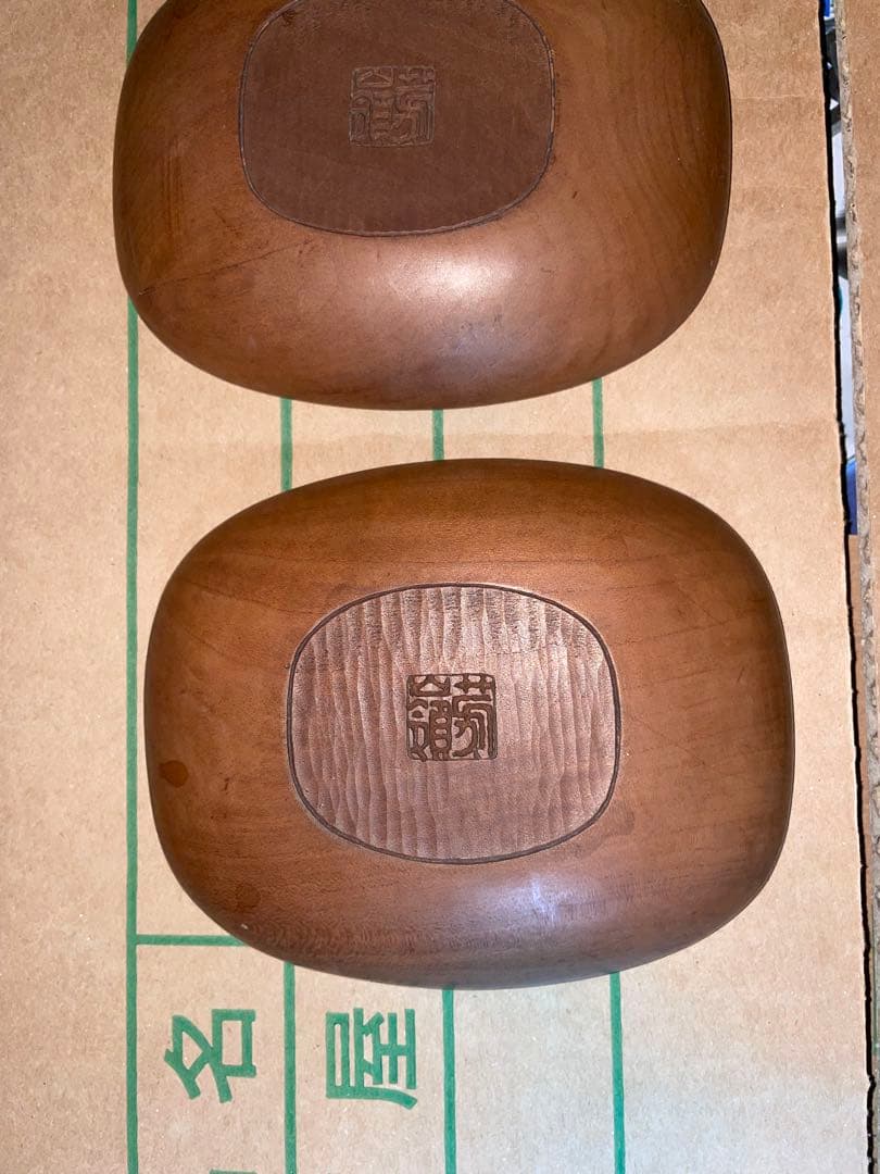 芳嶺　菓子皿　茶器　杉浦芳嶺　達磨？　木製 茶托 5枚　煎茶　彫刻