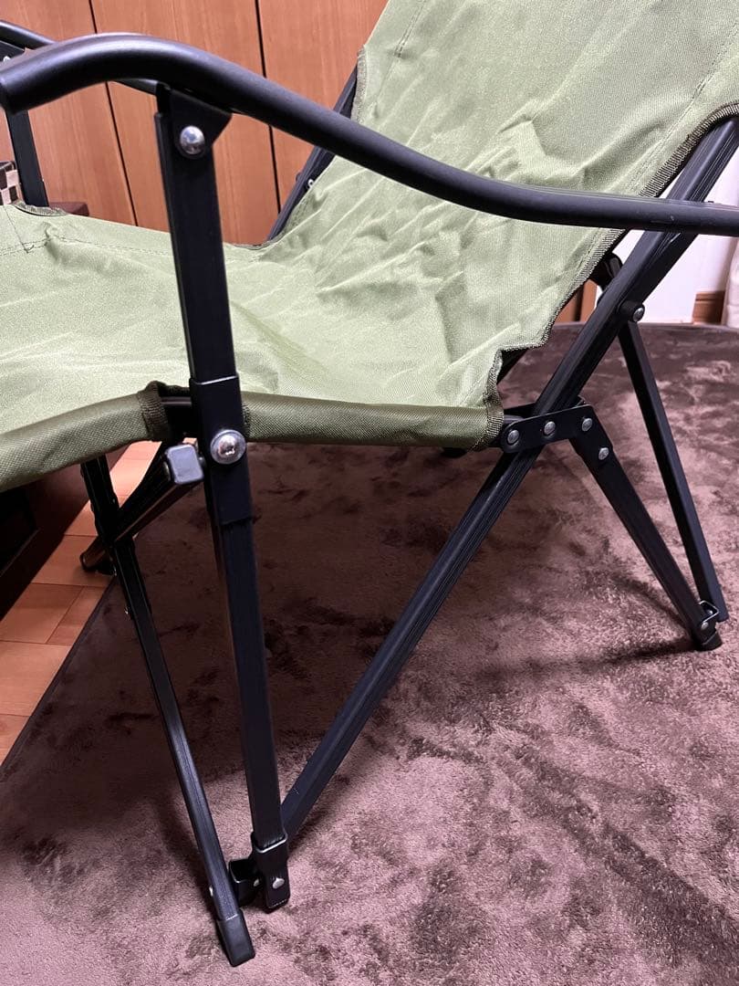 アウトドア用ハイバックチェア2脚とテーブルセット