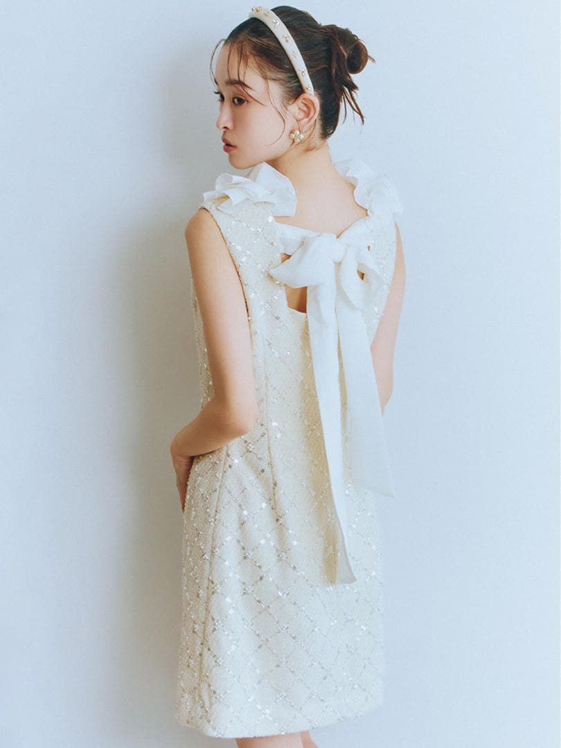 LILY BROWN L.B CANDY フリルカラー付き2wayミニワンピース