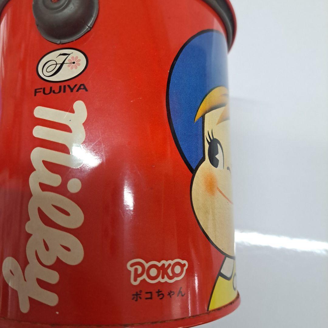 Milky 玩具菓子　不二家　ポコちゃんの缶