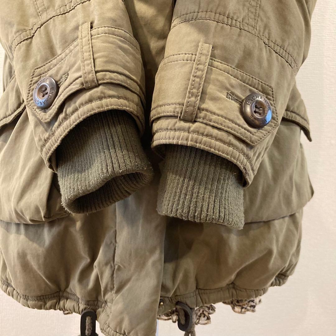 平成ギャル y2k ミリタリージャケット　鬼ファー　裏ボア　モッズコート