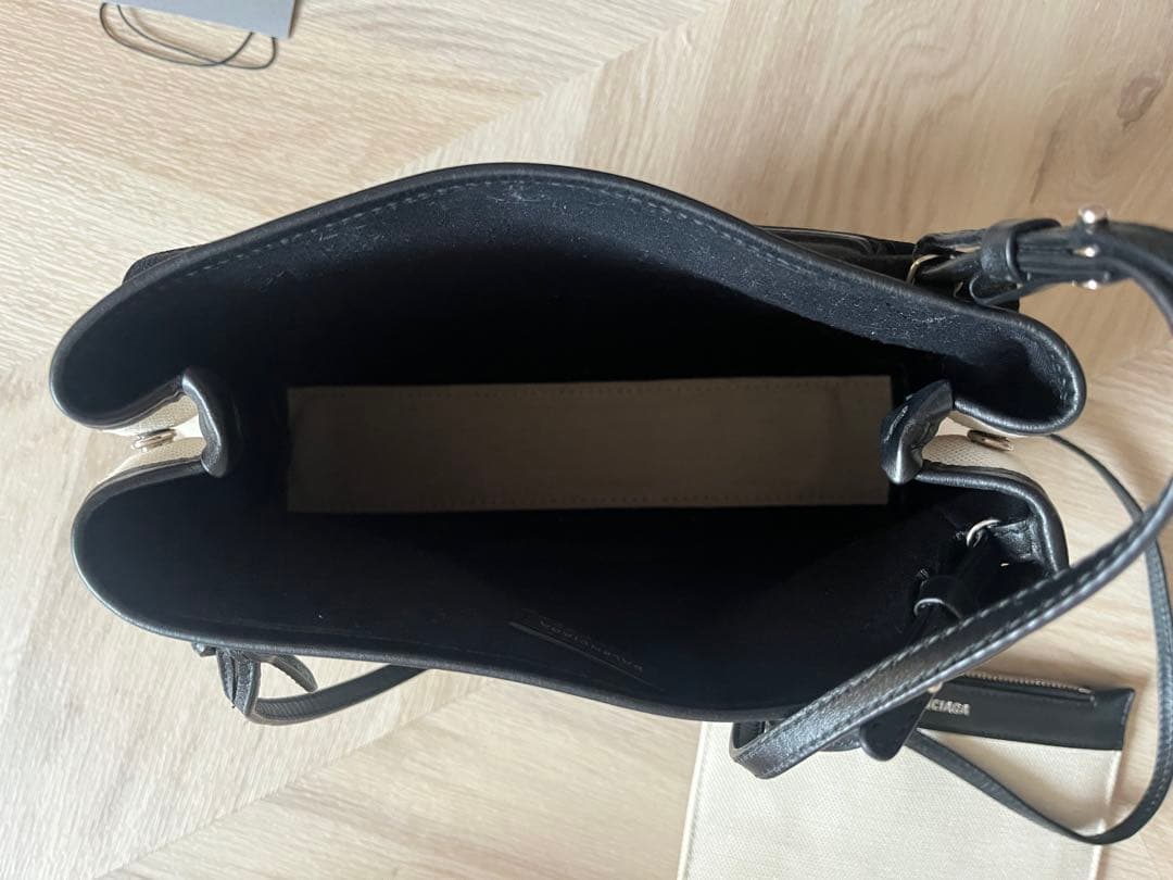 バレンシアガ　ネイビーカバス　2way キャンバスバッグ