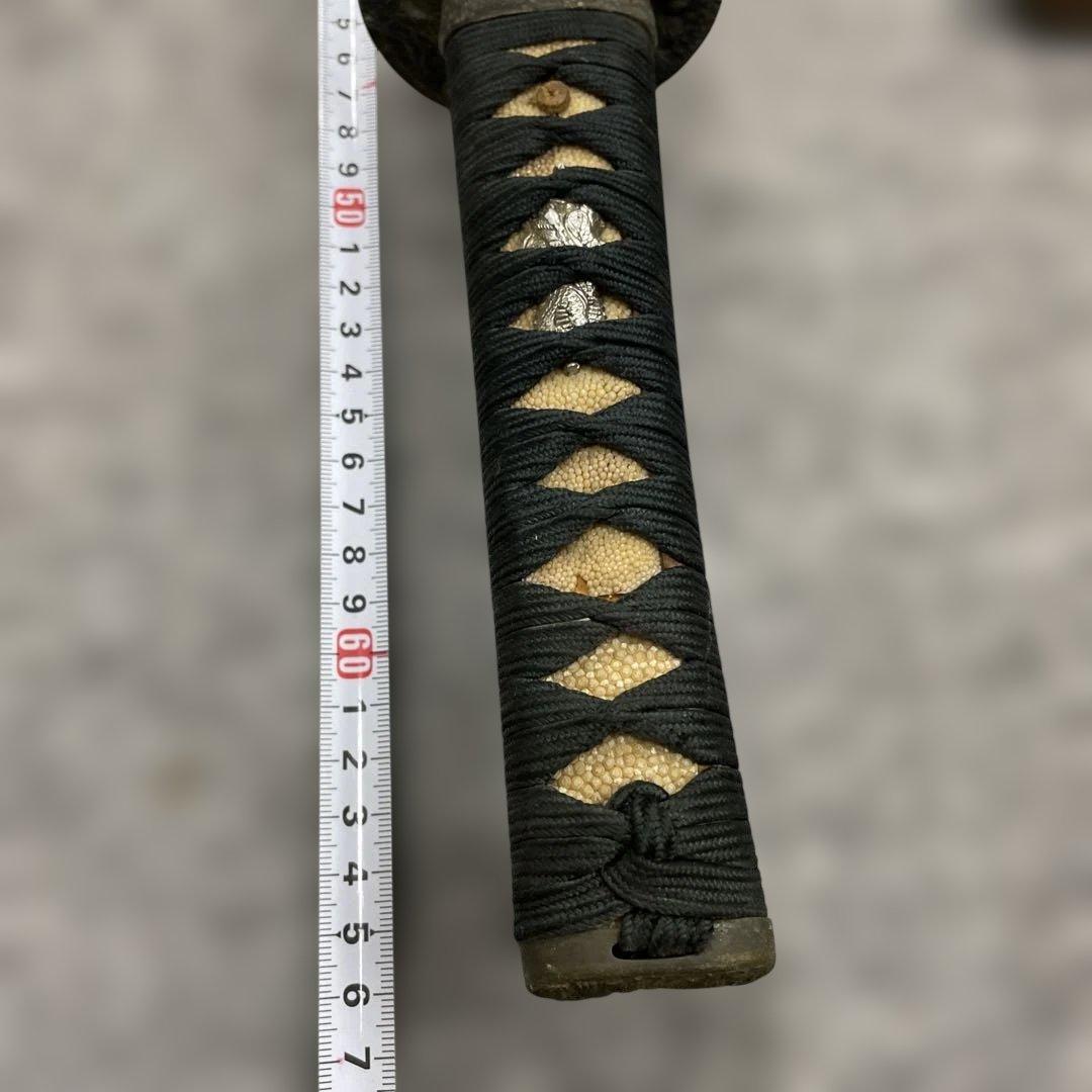 未開刃，模造刀、白鞘 刀 剣 長尺模造刀 模擬刀 刀 約65cm 黒鞘 布巻き柄