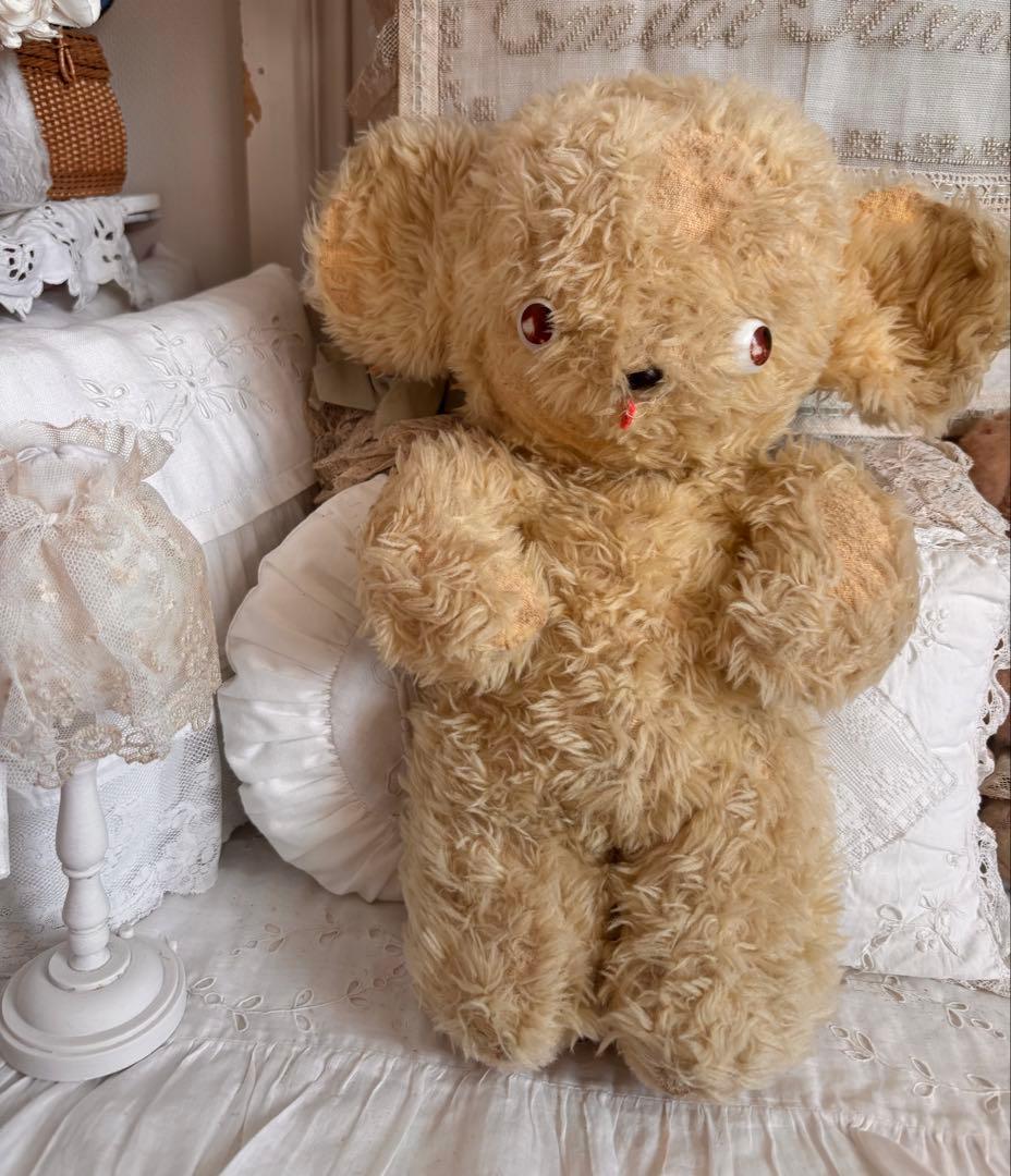 週末迄❤️ 謎の可愛い子　ポンチ目　アンティークベア　ヴィンテージ