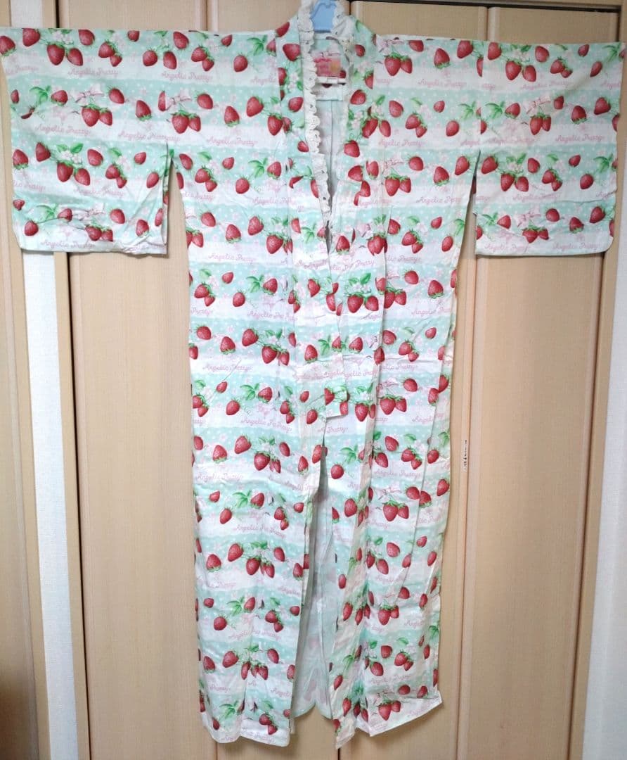 Angelic Pretty いちごミルフィーユ 浴衣・作り帯セット ミント