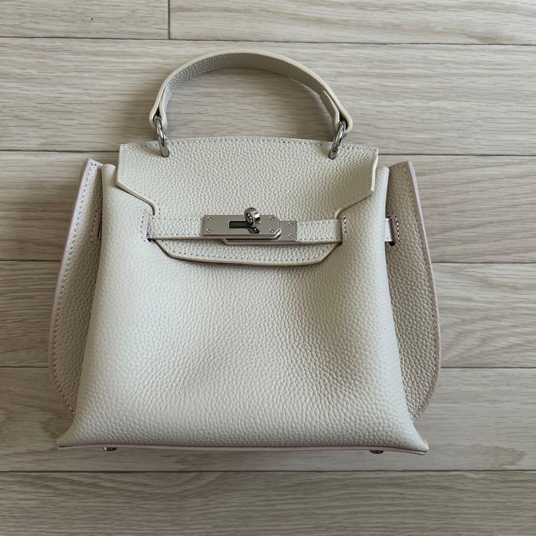 ミンクso4store ミニ デボネア ハンドバッグアイボリー