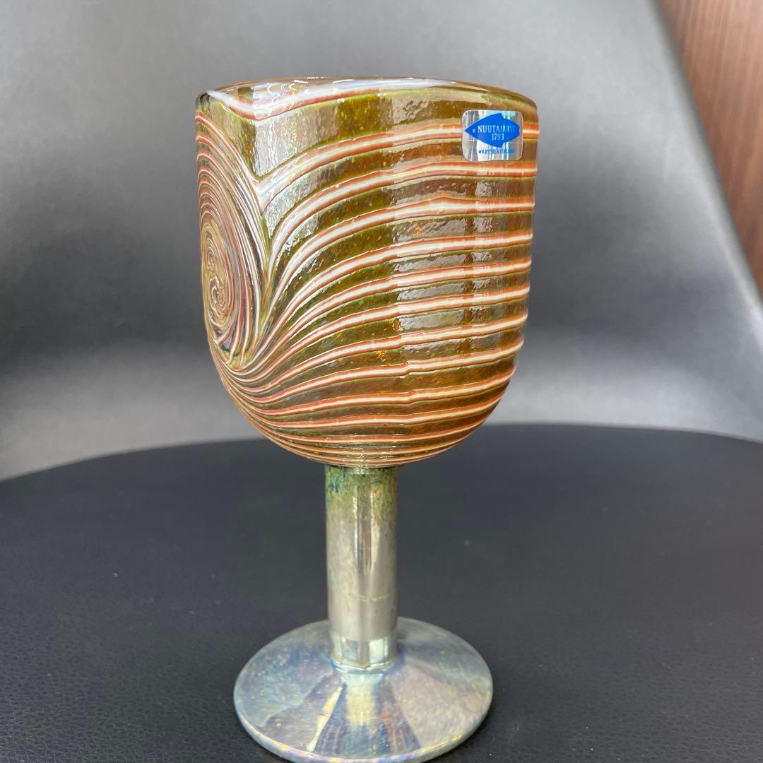 【E】✨希少品✨ヌータヤルヴィ　オイバトイカ　グラス　渦巻き模様　一点物