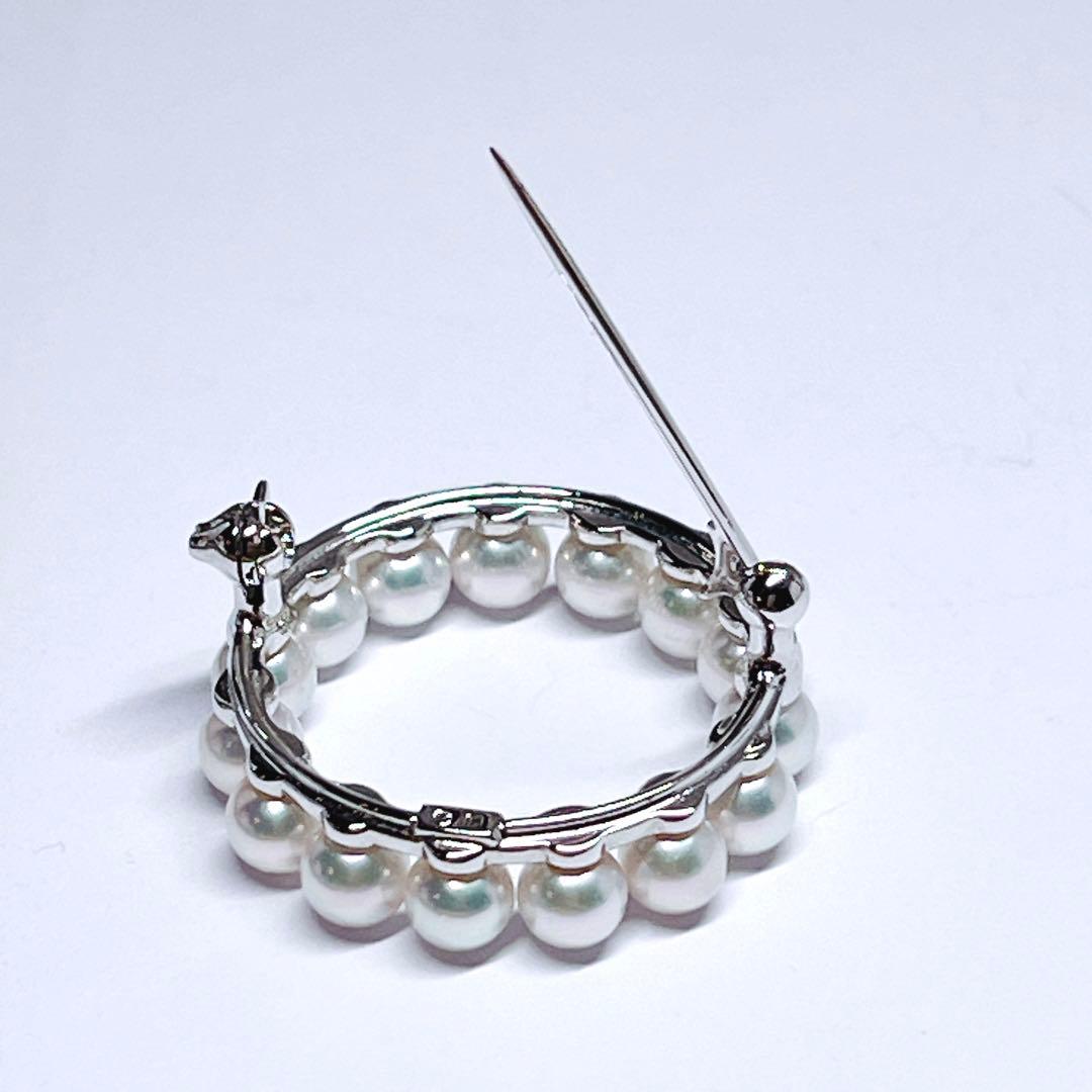 【現行完売品・未使用品級】✨ミキモト パール　ブローチ　サークル