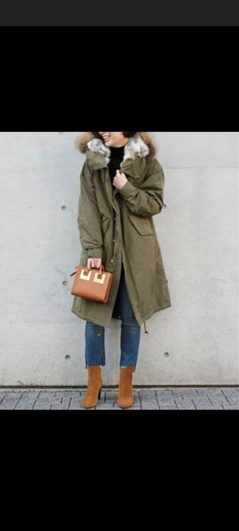 Riko　ドゥーズィエムクラスモッズコートキルティングライナーファー　38