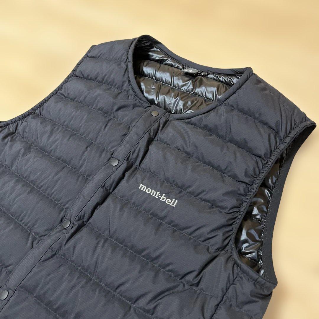新品☆モンベル☆ スペリオダウン ラウンドネックベスト 黒 M 送料込み
