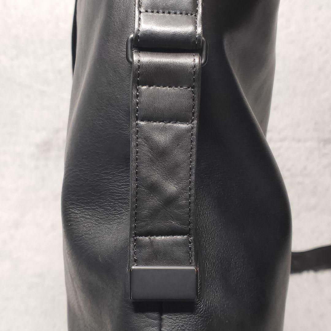 【美品】ミヤケデザインスタジオ ワンショルダー トートバッグ レザー ブラック