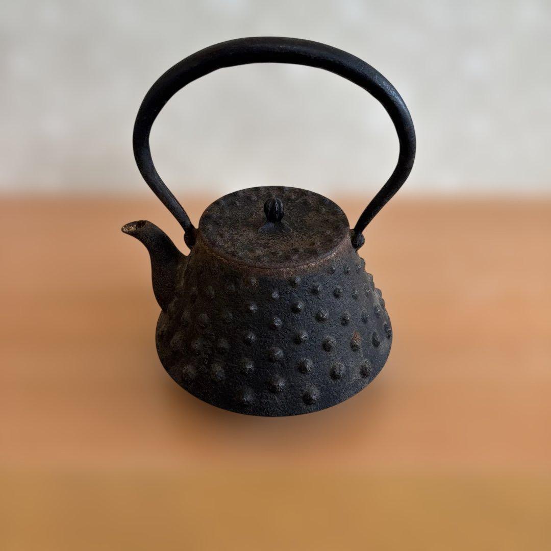 南部鉄器 鉄瓶 大アラレ鉄瓶 宝生堂造 骨董品 時代物 アンティーク