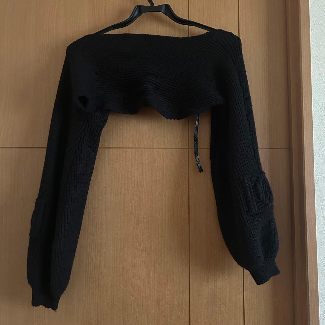 Darich ドッキングミドルウエストニットミニワンピース　FREE-L