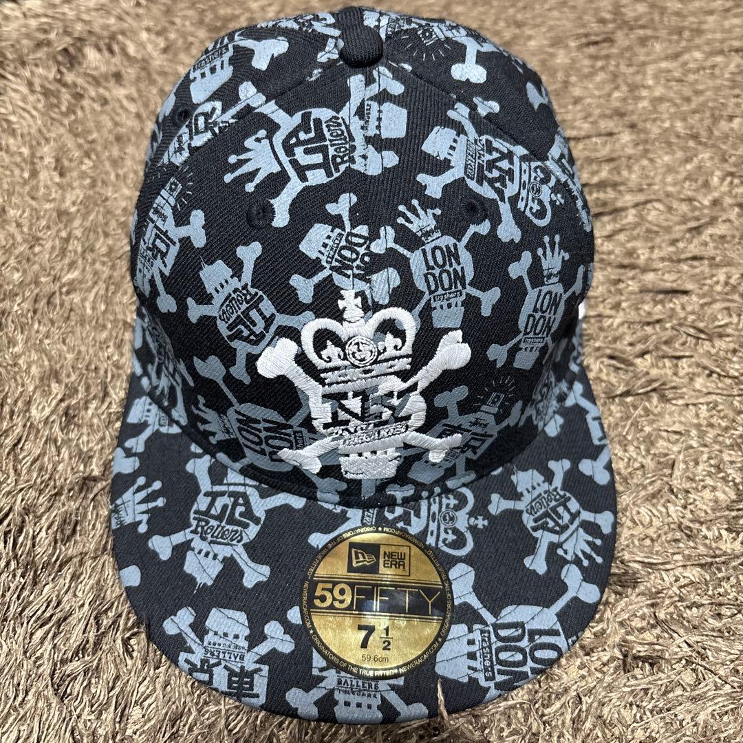 STUSSY×NEW ERA 59FIFTY スカル クラウン 7 1/2