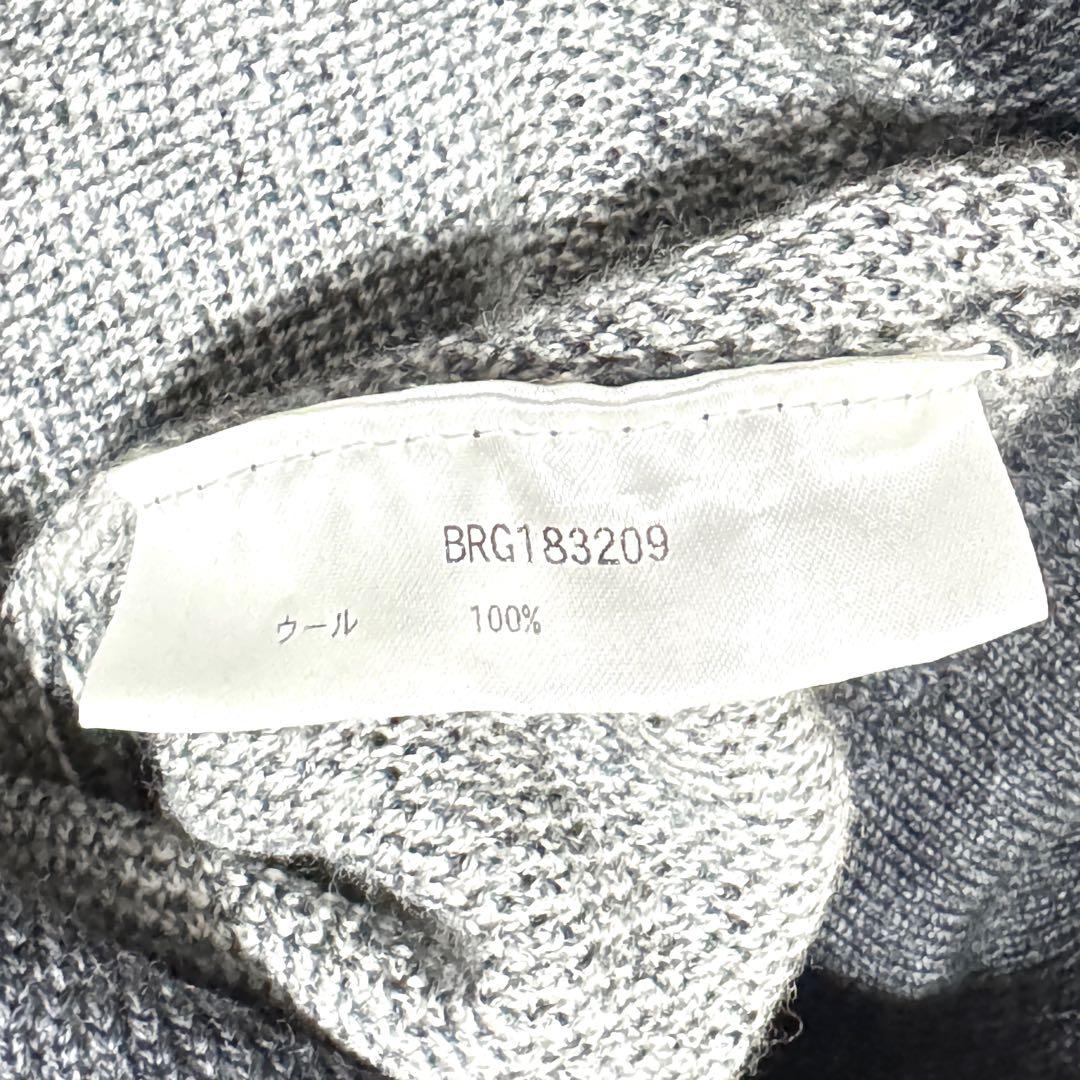 BRIEFING ブリーフィング カモフラ柄 ウール100％ ニット グレー L