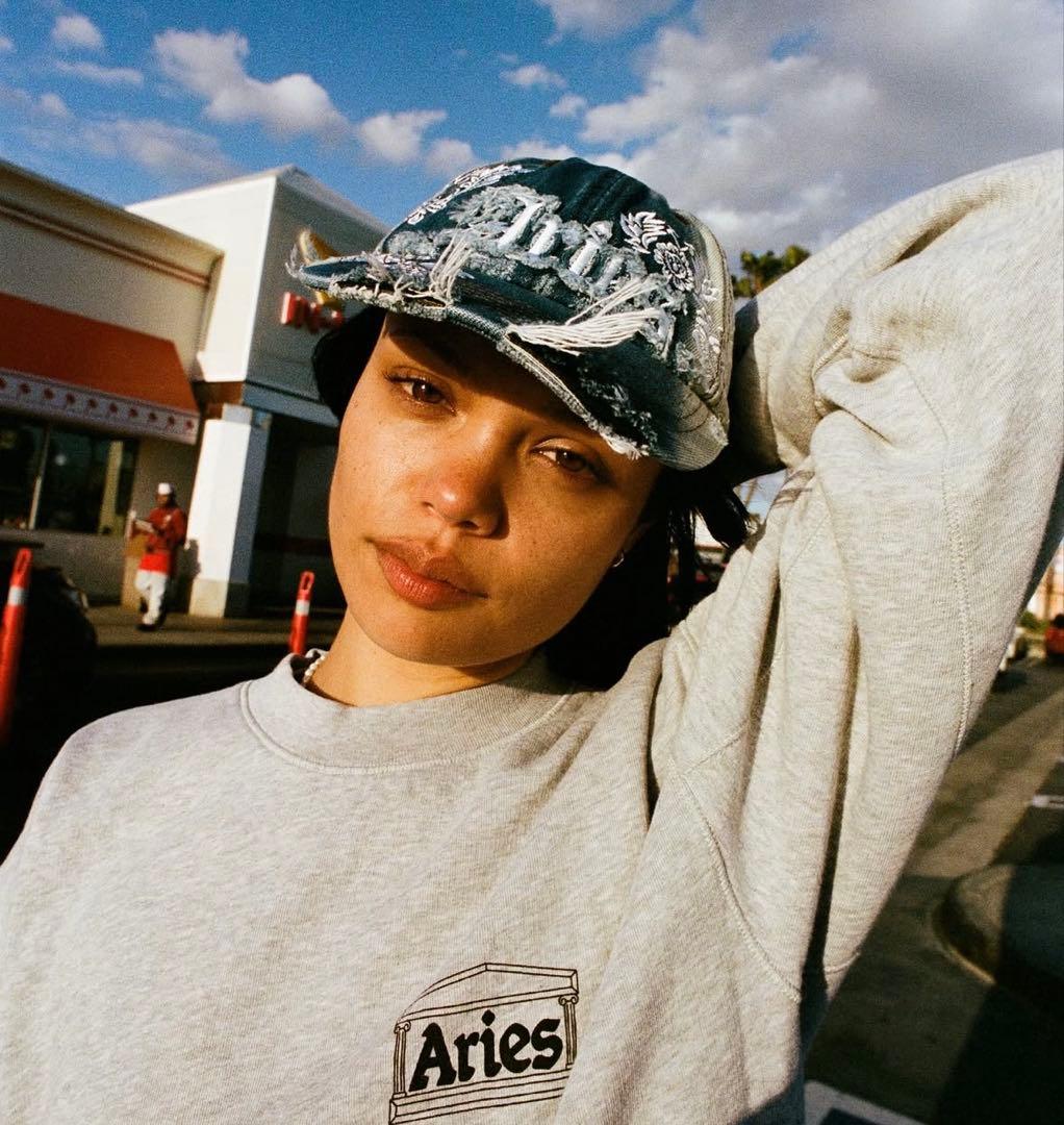 帽子 Aries Destyoyed Lece cap (Denim)