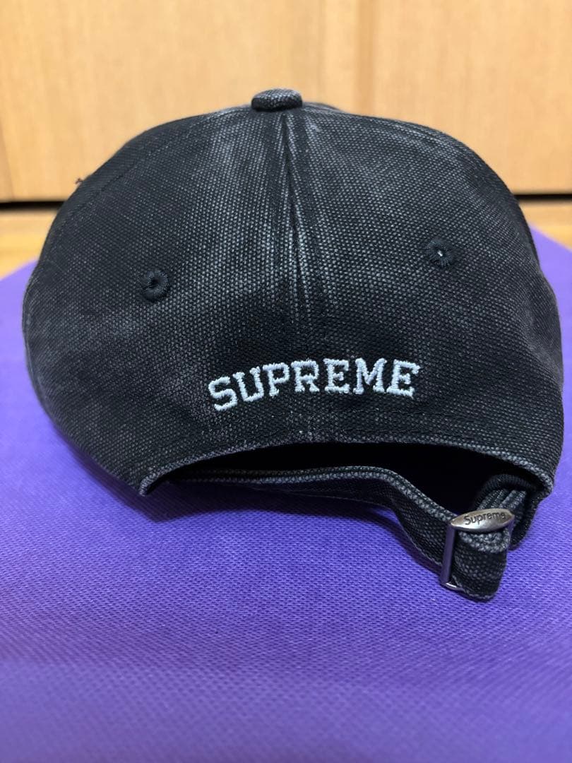 SUPREME ブラックキャップSロゴ