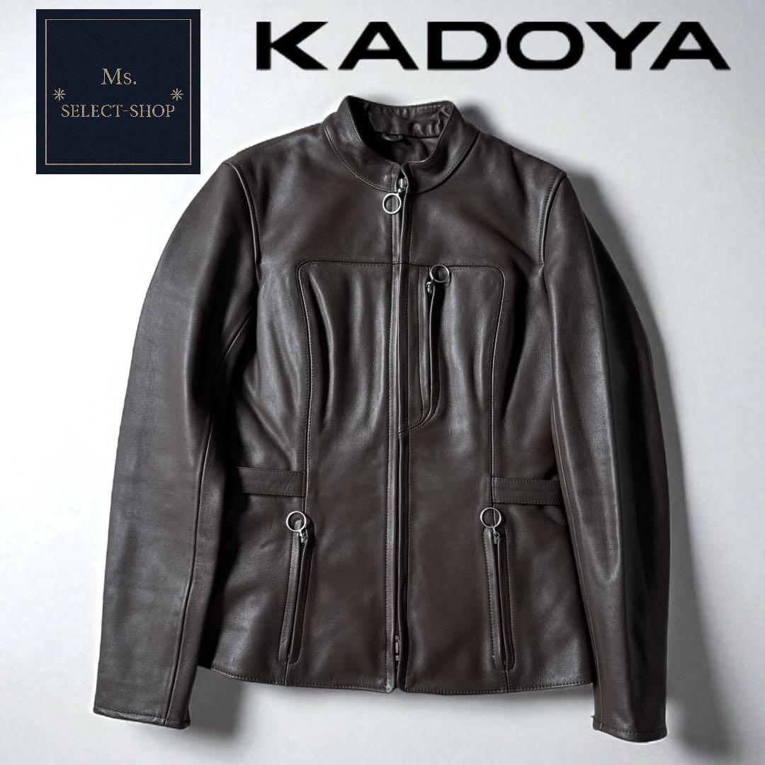 上質牛革 KADOYAカドヤ ライナー付き レザーライダースジャケット L
