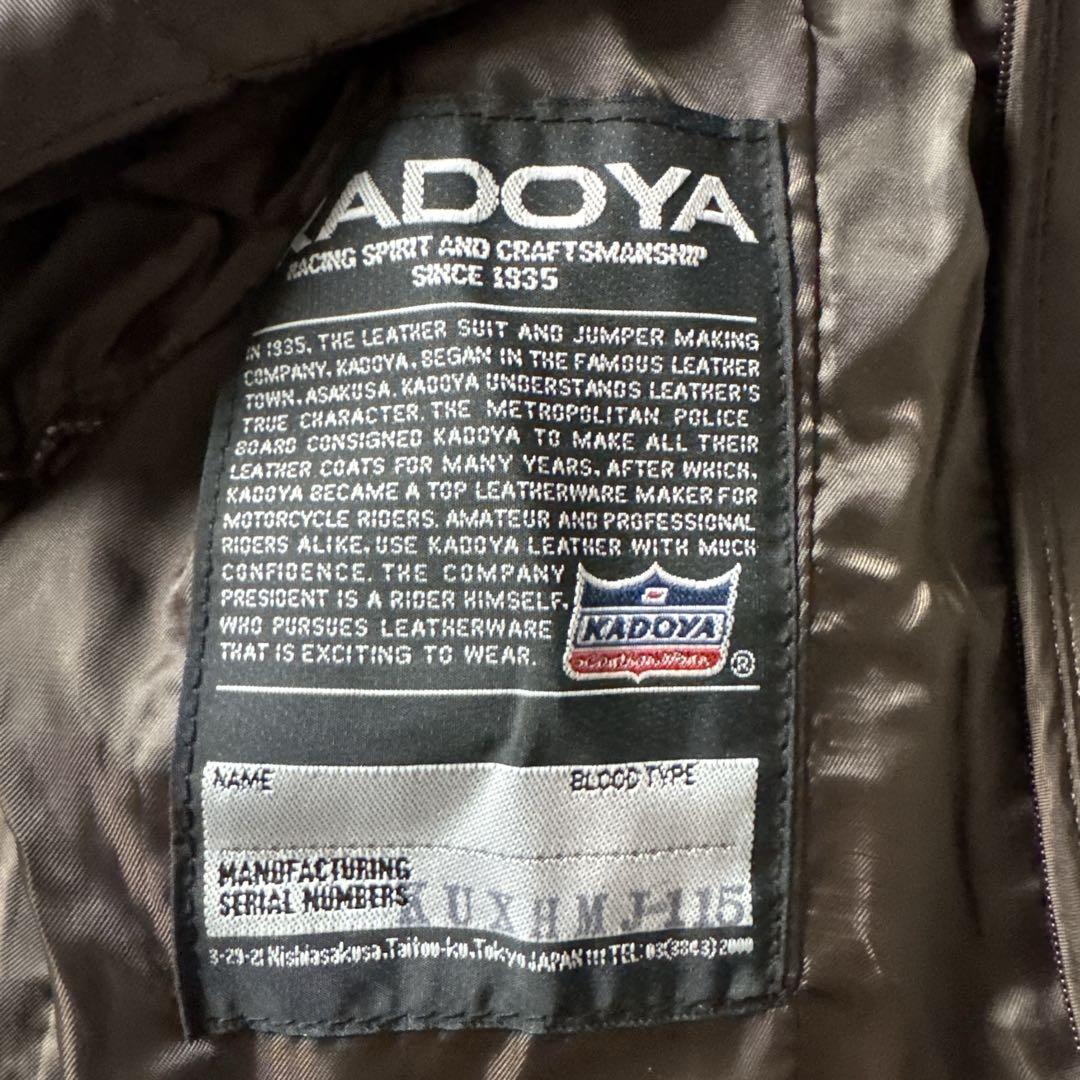 上質牛革 KADOYAカドヤ ライナー付き レザーライダースジャケット L