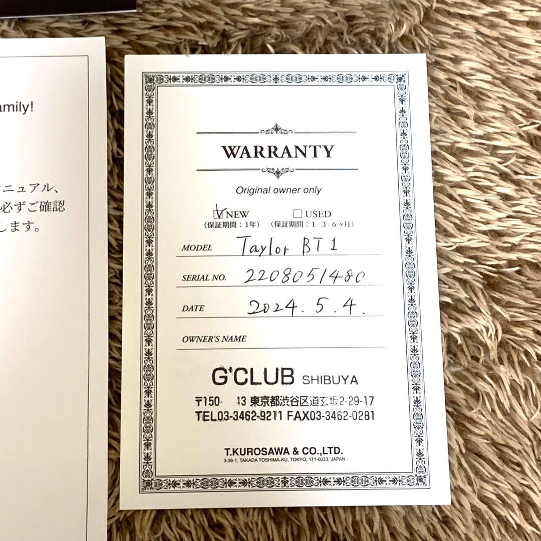 【美品・新品弦交換済】Taylor Baby BT1 ミニアコギ テイラー