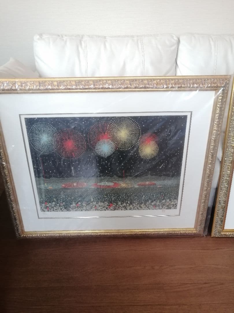 山下清　リトグラフ184/300 長岡の花火　未開封