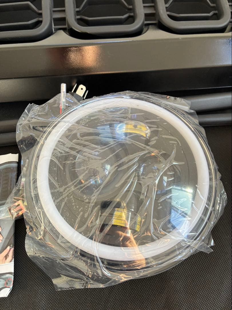 JKラングラー用　 JLルック　イカリングライトセット　ブラック塗装済み