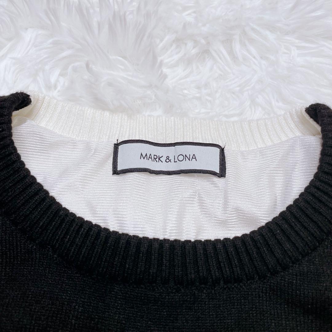 完売品マークアンドロナ 近年 バイカラー クルーネック　セーター スカル ドクロ