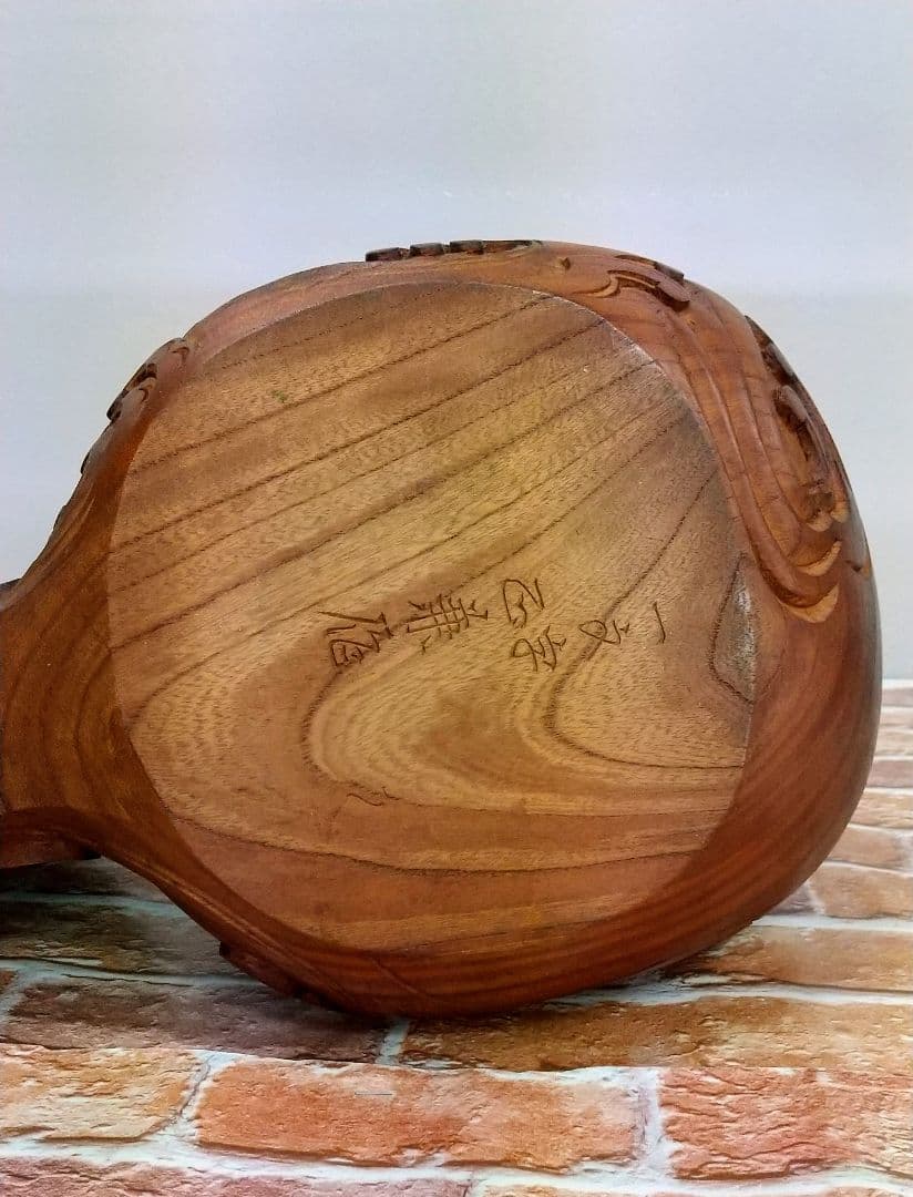 一文字正兼作　【墨壺】 鶴 亀　アンティーク