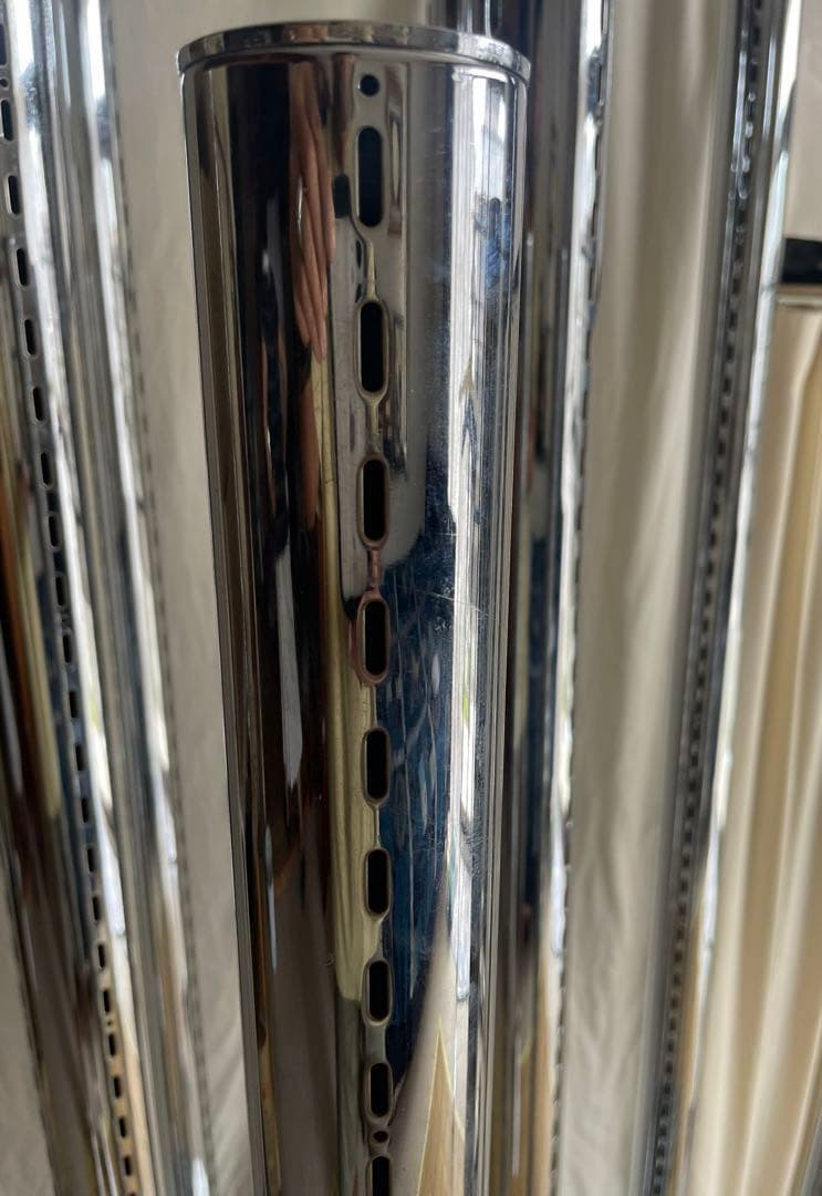 クロムメッキ 店舗什器 ポール8本　バー5本