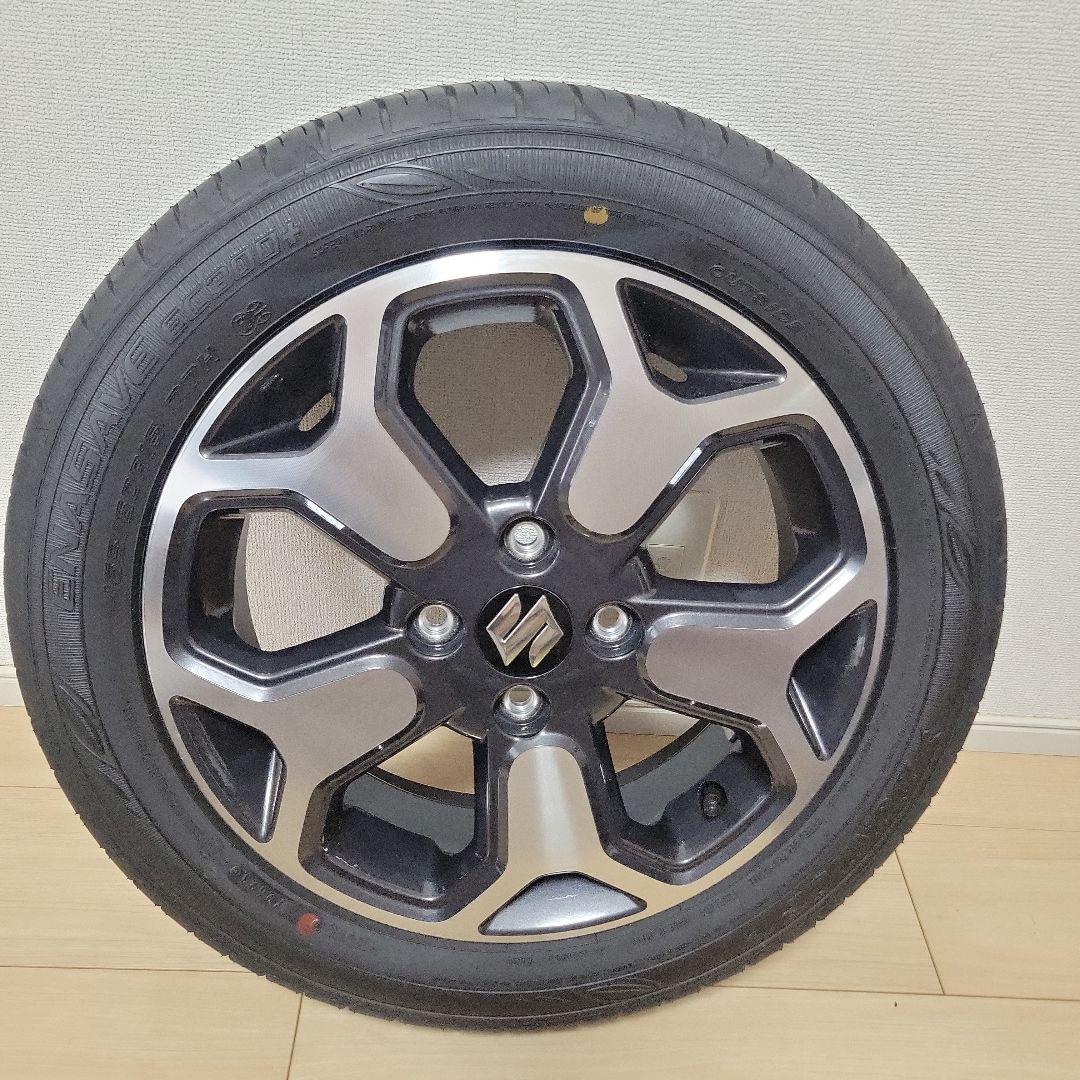 新車外し！スズキハスラー 15インチ 純正アルミホイール＆タイヤ 1台分（4本）