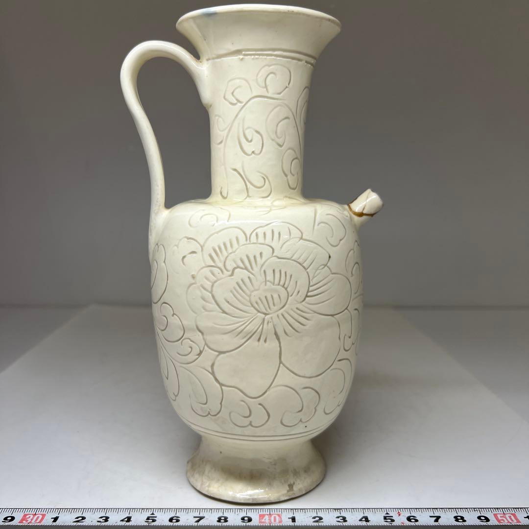 中国宋時代　掻落白釉水注　高さ21.7㎝　東Y7-0806⭐︎2Fトトチル