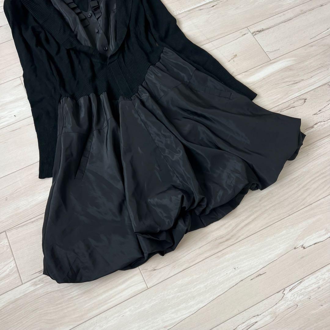 【美品】エイココンドウ　イーセンセーション　切り替え　バルーンワンピース　44